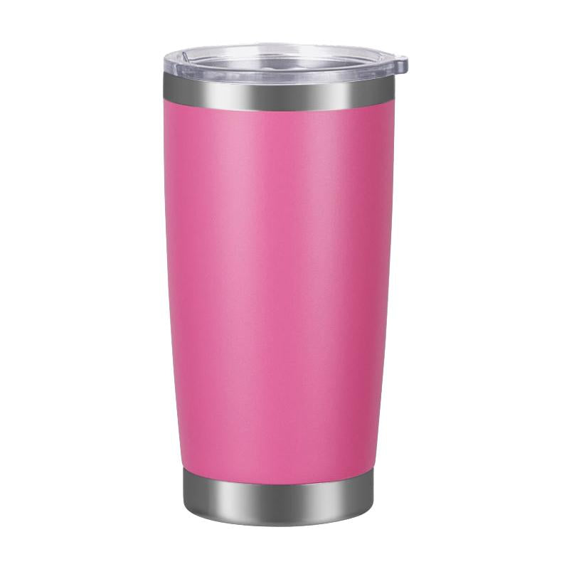 Custom Logo Double Wall 18/8 Stainless Steel 20 Oz Tumbler Travel Mug 20 Oz Powder Coated Coffee Mug Tumbler With Lid And Straw