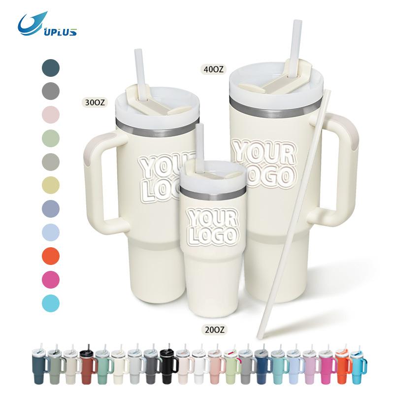 2025 Free Sample Travel Mug Stainless Steel Double Wall Vacuum Insulated Custom Coffee Cup 40 Oz Tumbler With Handle