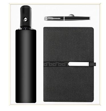 Corporate Gift Souvenirs Customized Logo For Guests Notebook Journal With Pen And Flask Umbrella USB Power Bank