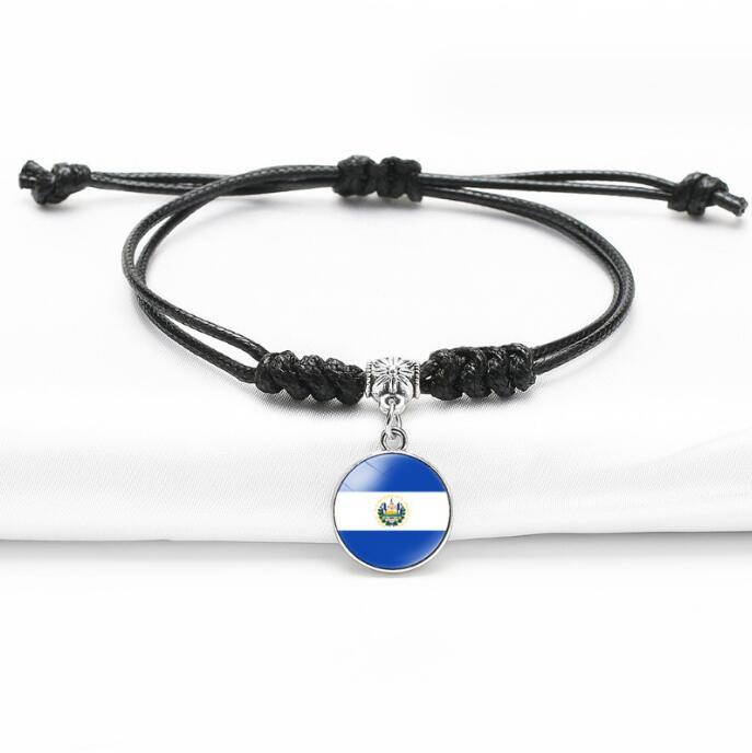 Wholesale New Handmade Braided Rope North American Flag Haiti Bracelet