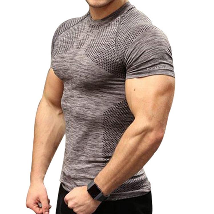 Wholesale Crew Neck Breathable Sports T-shirt Quick Dry Custom T-shirt Gym Men's T-shirt
