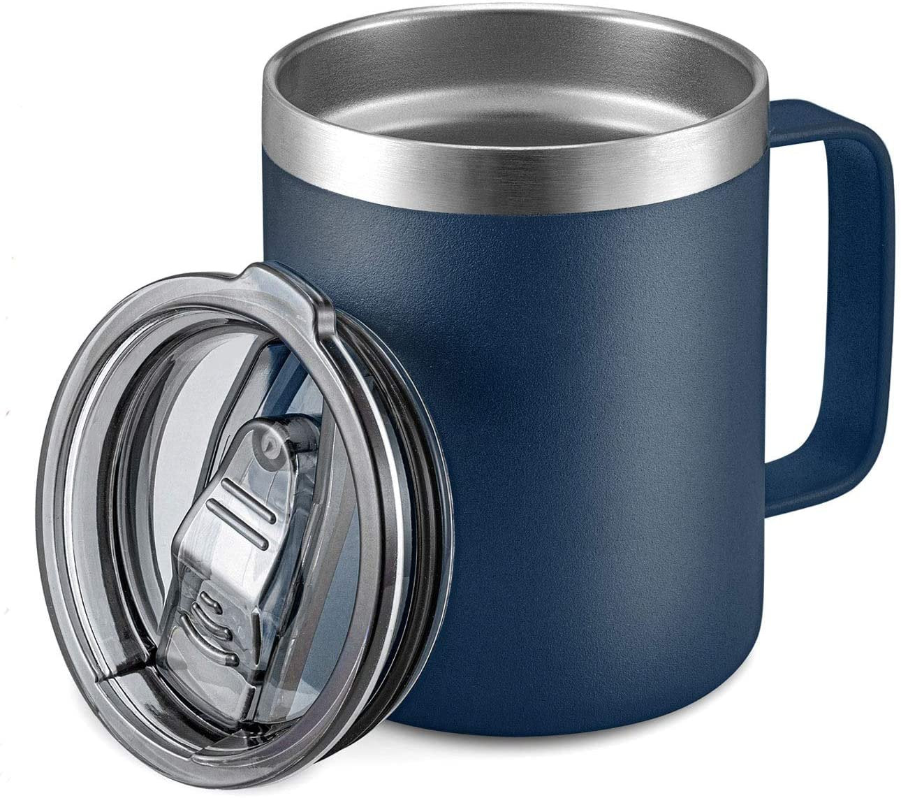 Custom Logo Camping Travel Double Wall 12 Oz 14 Oz Stainless Steel Cup Insulated Coffee Cup With Handle