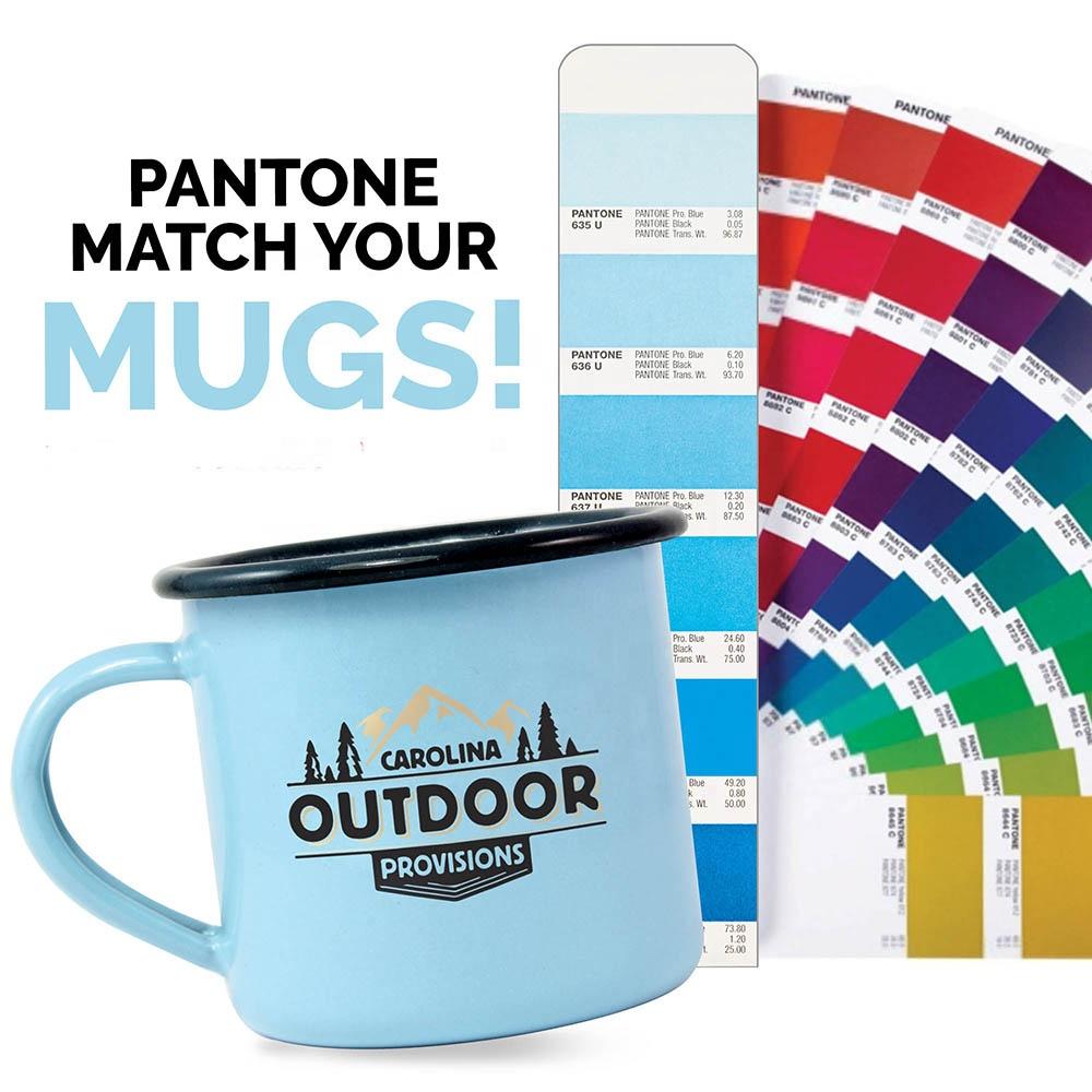 Food Grade Color Enamel Cup Metal Enamel Coffee Cup Outdoor Camping Hiking Backpack
