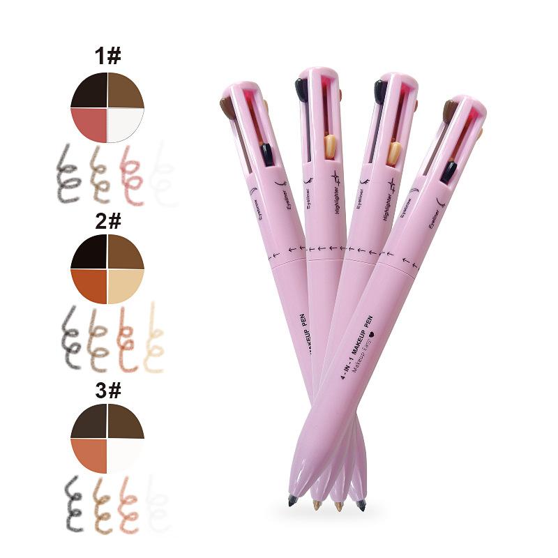 Multi-effect 4-in -1 Eyeliner Vegetarian Cruelty-free Black Waterproof Cream 4 Color Eyeliner Multifunctional Eyeliner