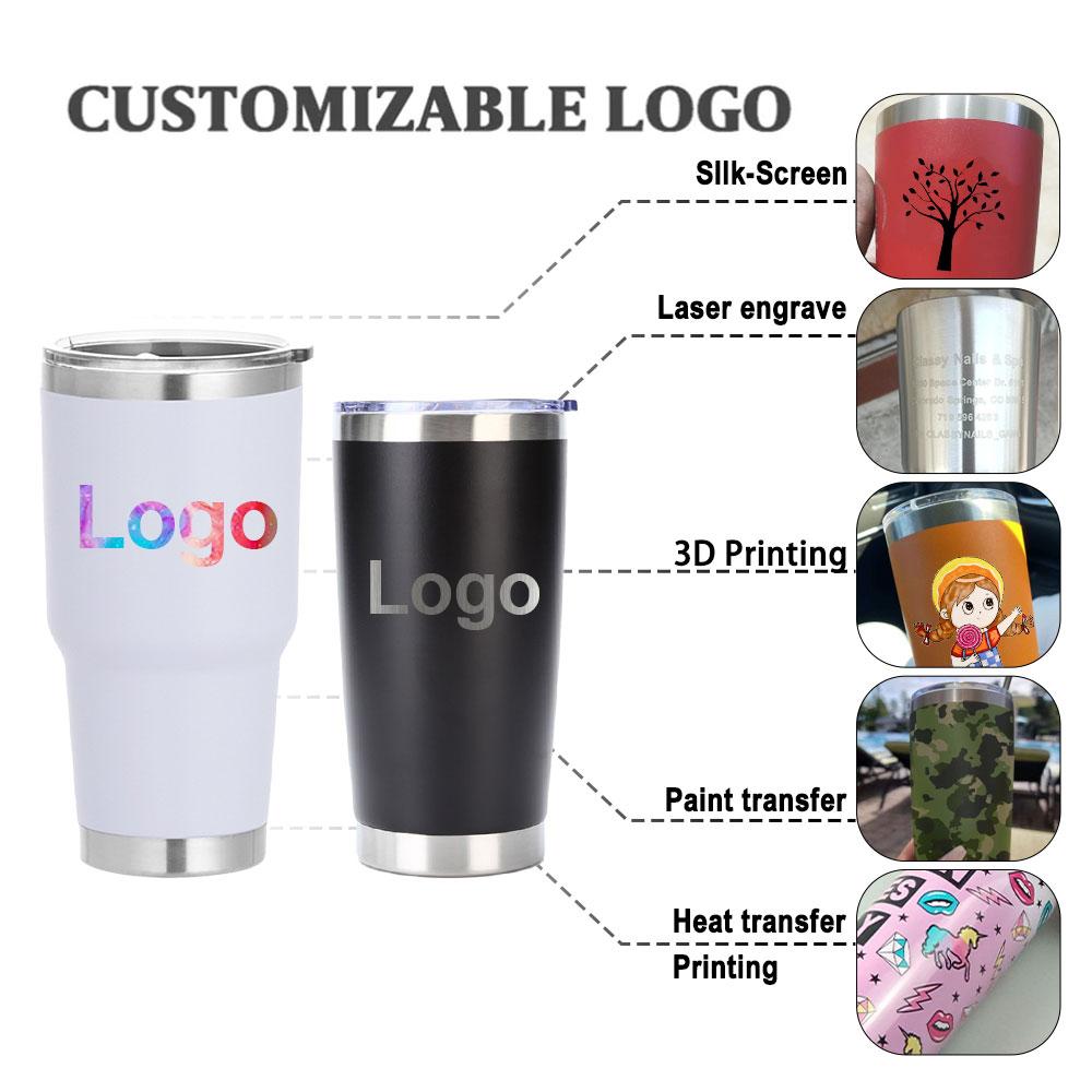 Custom 20 Oz Double Wall Vacuum Insulated Car Cup Powder Coated Tumbler Vacuum Cup Hot Stainless Steel Coffee Cup With Lid
