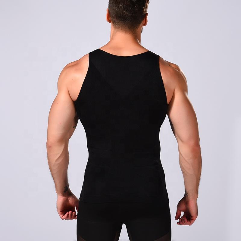 Newest Hot Sale Cheap White Body Shaping Underwear Vest Slim Body Shaping Men's Vest