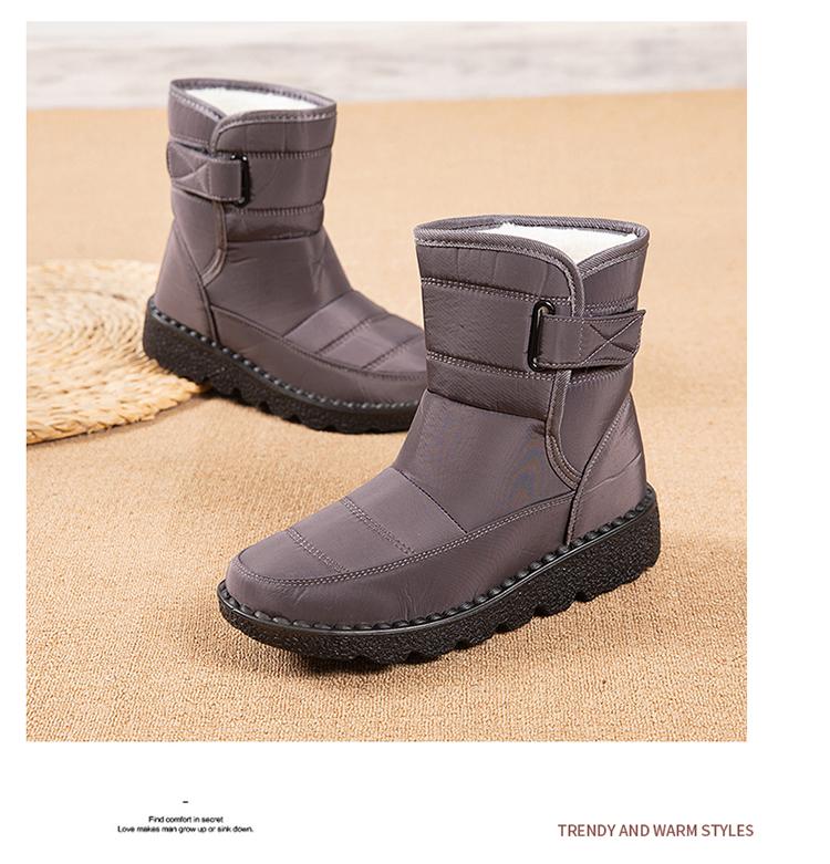 Customized Winter Warm Waterproof Casual Shoes Boots Women's Plus Size Fur Snow Boots Women's Cloth-covered Snow Boots