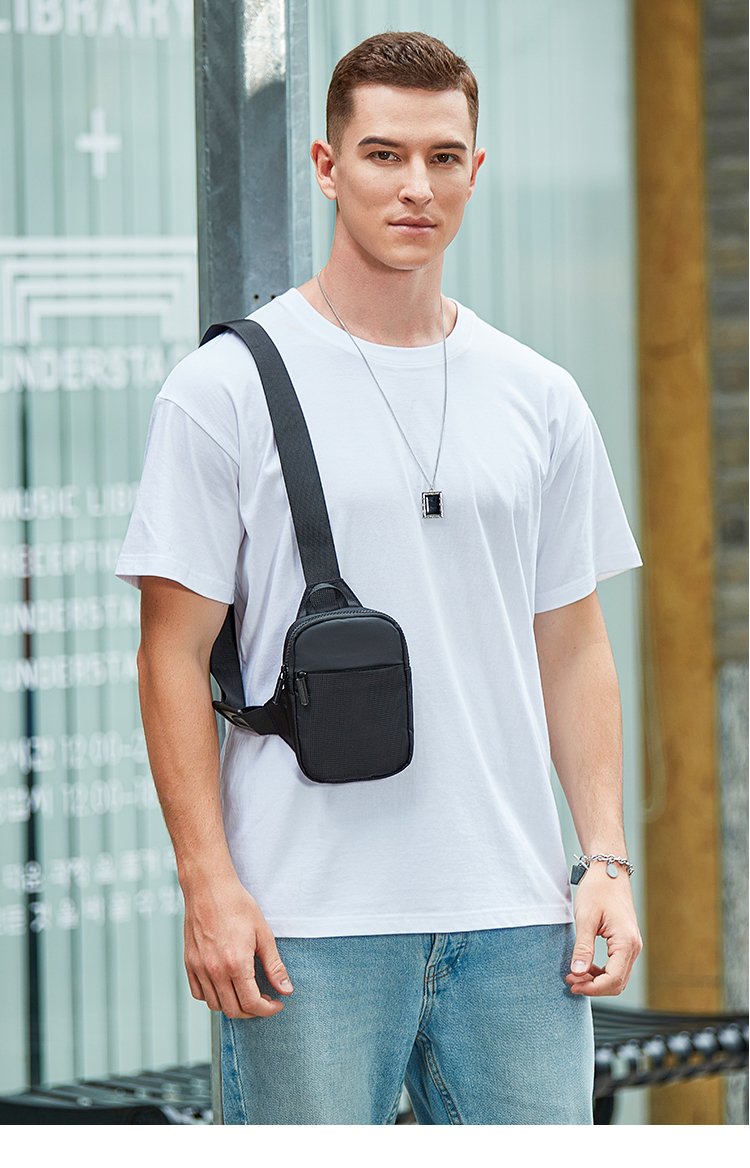 Men's Designer Multi-function Zipper Pocket Crossbody Bag Crossbody Bag Sling Bag