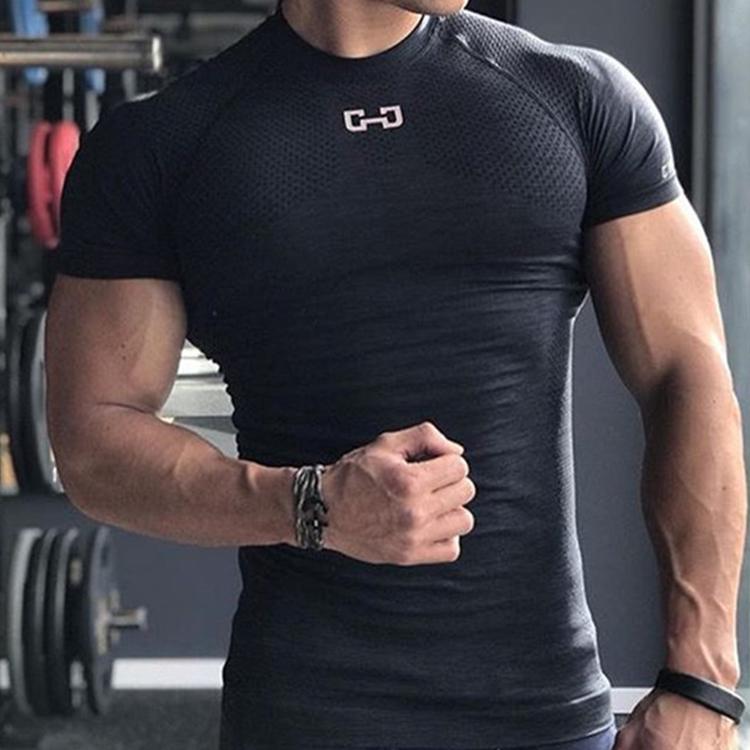 Wholesale Crew Neck Breathable Sports T-shirt Quick Dry Custom T-shirt Gym Men's T-shirt