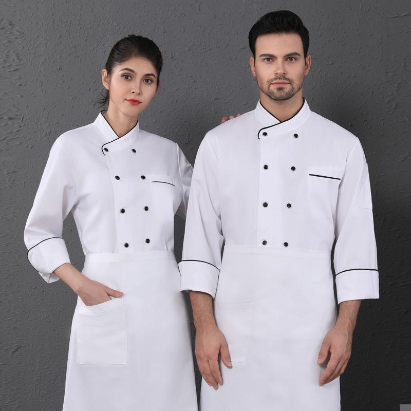 High Quality Winter Long Sleeve Fashion Restaurant Chef Coat Uniform Western Hotel Uniform Formal Restaurant Uniform