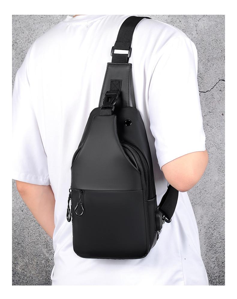 Casual Fashion Multifunctional Chest Bag Shoulder Bag Waterproof Chest Crossbody Bag With USB For Young Men