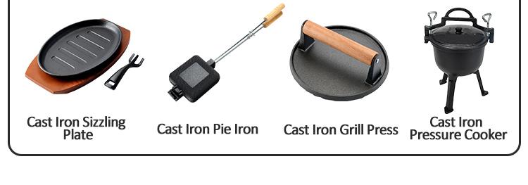 Pre-seasoned Frying Pan With Sauce Cast Iron Dutch Oven Pan Cookware Suit Wooden Crate