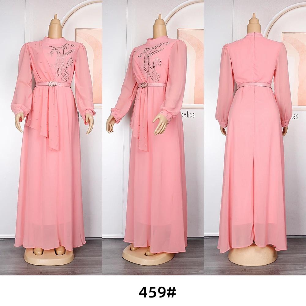 African Dress Long Dress African Costume Elegant Kaftan Muslim Chiffon Maxi Dress 2023 Plus Size Ladies Dinner