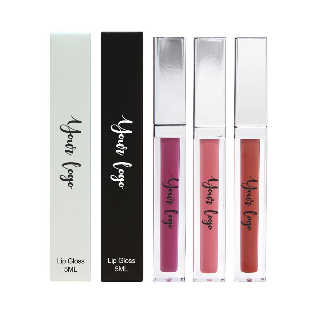Cosmetic Lip Gloss Packaging Supplier Hot Sale Liquid Lipstick Fashion Bulk Custom Logo Matte Lip Gloss Suit