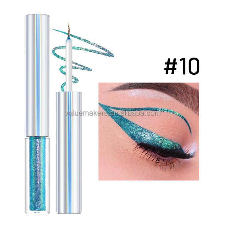 Private label new arrival metallic eyeliner water activated eyeliner shimmer chameleon liquid eyeliner