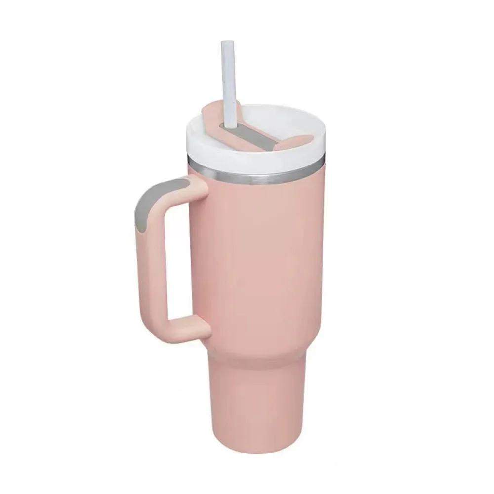 Custom Stanleyem Cup 40 Oz Stainless Steel Travel Mug With Handle Tumbler Outdoor Coffee Tumbler Coffee Cup With Lid