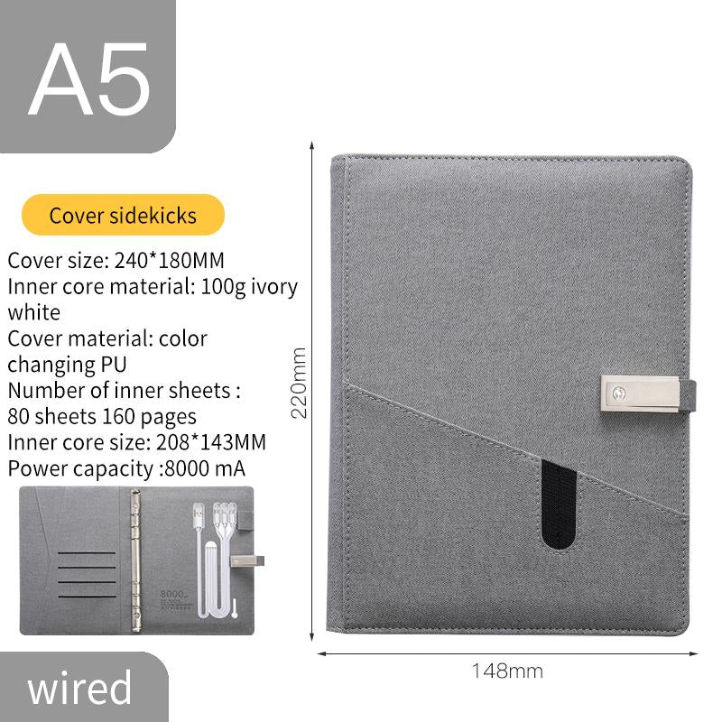 Magnetic A5 Notebook With Custom Logo PU Leather Paper Set Business Style Spiral Organizer School Office Writing Gift Box Set