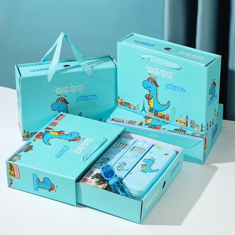 Children's Kindergarten School Supplies Cartoon Gift Box Student Boys Girls Stationery Suit