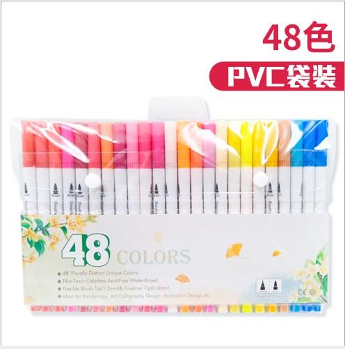 100 Color Double Tip Ink Pen Erasable Mark Pen Children's Highlighter Art Mark Pen With Drawing Pen Suit