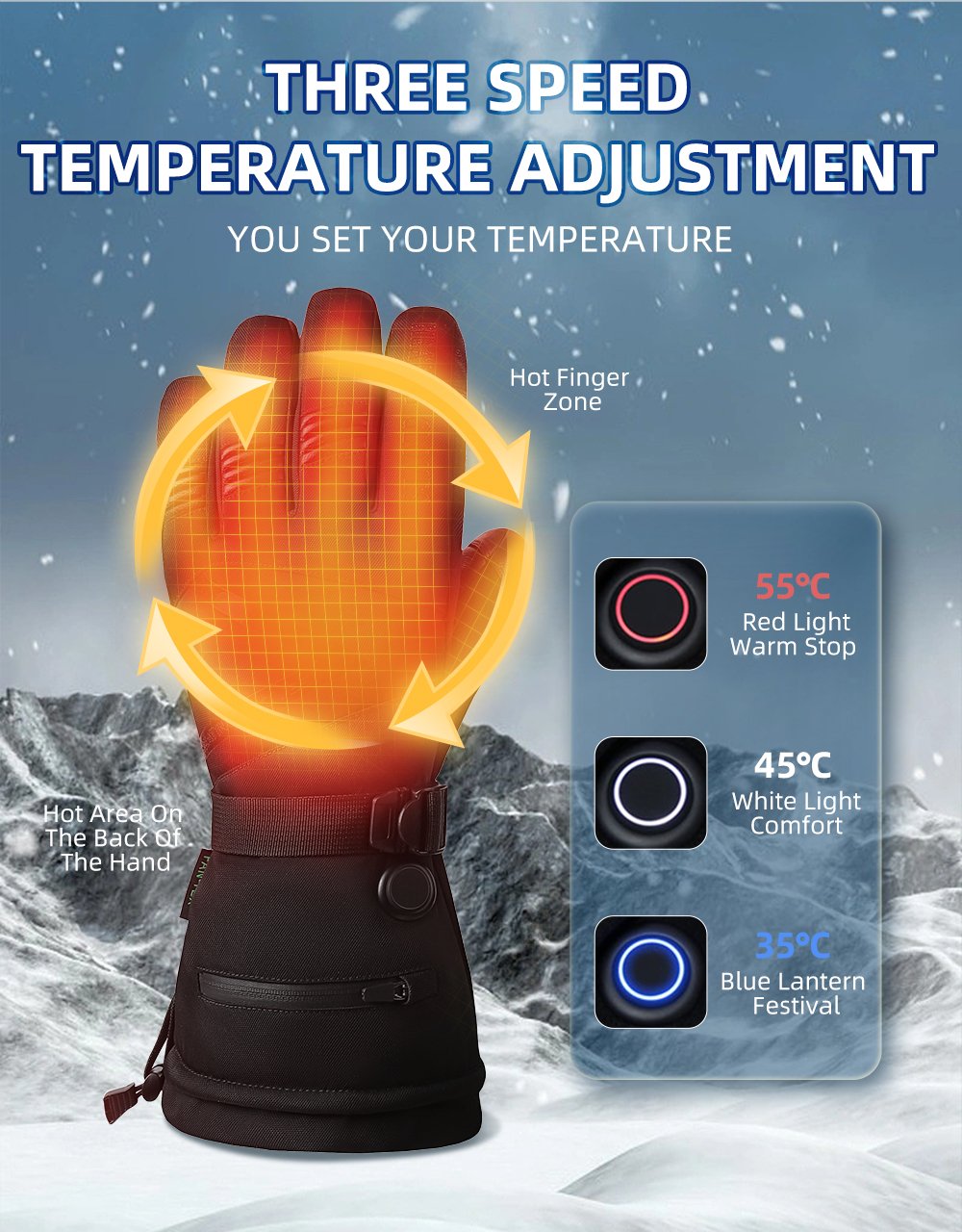 2023 New Goat Leather Outdoor Warm Gloves Electric Heating Gloves Usb Heating Gloves Rechargeable Men And Women