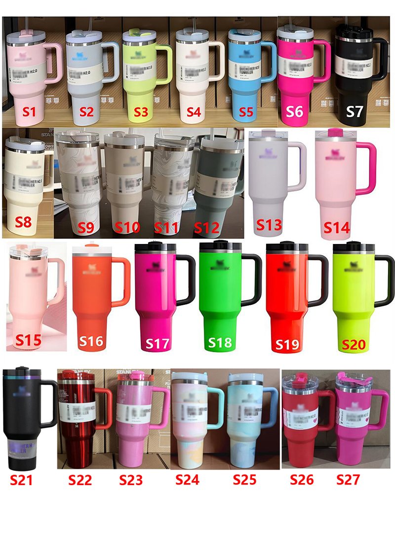 40 Oz Tumbler Brand Tumbler 30 Oz Vacuum Steel Travel Mug Summer Juice Tumbler H2.0 Holiday Gift Mug