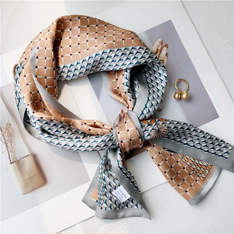 Custom 100% Silk Digital Printed Silk Twill Scarf Custom Printed Silk Scarf