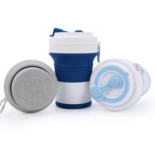 Customized Portable Eco Foldable 16 Oz 350 Ml 450 Ml 500 Ml 550 Ml Outdoor Travel Reusable Silicone Foldable Foldable Coffee Cup Mug
