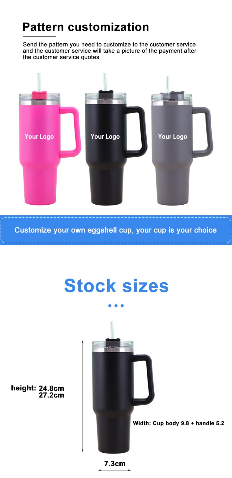 Office Mug Water Bottle Beautiful 40 Oz Wagon Outdoor Custom Coffee Tumbler Coffee Cup With Lid Handle 40 Oz