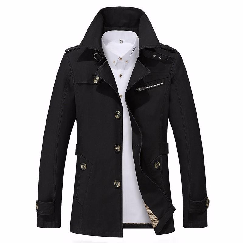 Autumn 2022 Casual Coat Long-sleeved Windproof Slim-fit Handsome Solid Color Men's Coat