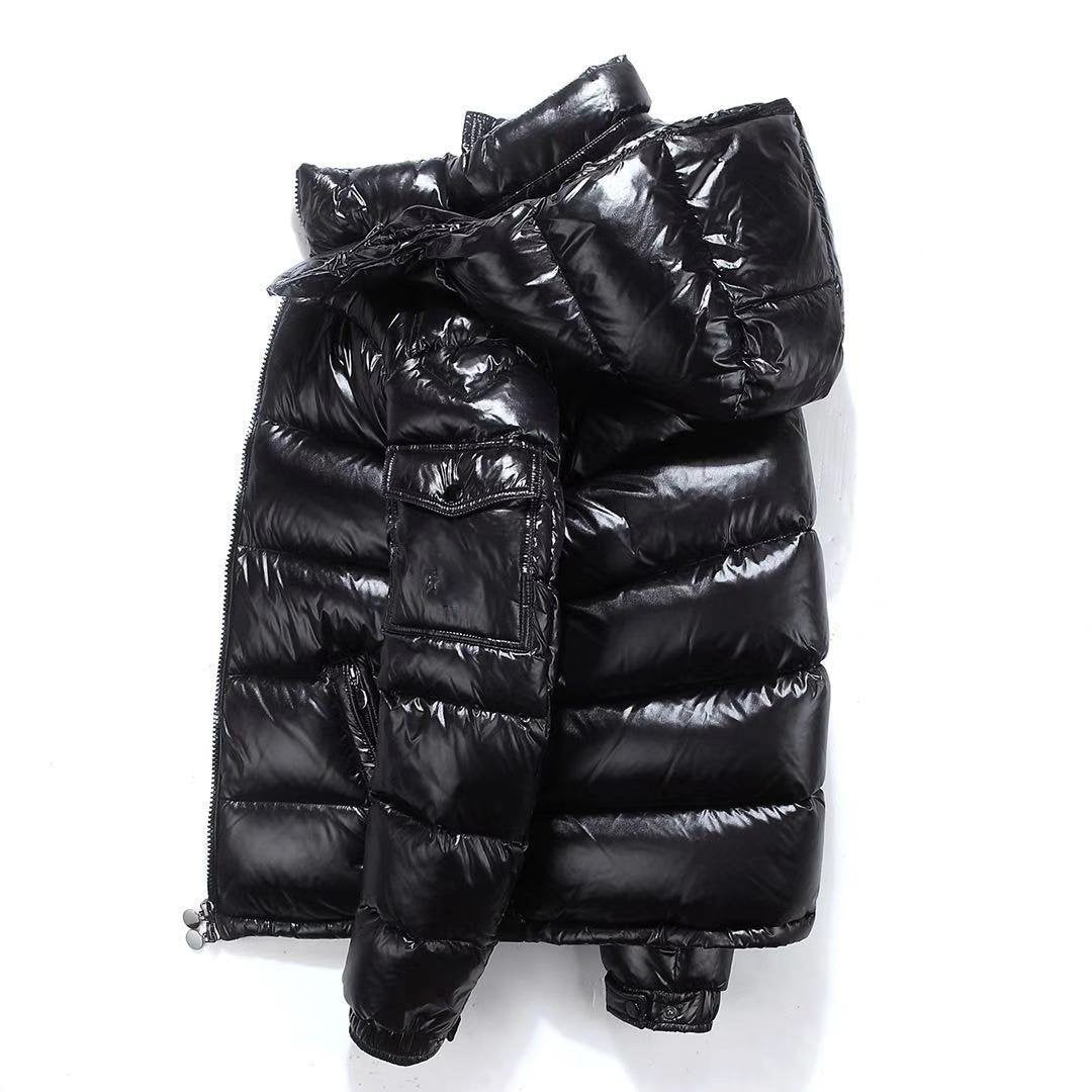 Down Jacket Men's Bright Face Fashionable Hooded Short Thickened Winter Bomber Shiny Puffer Men's Jacket