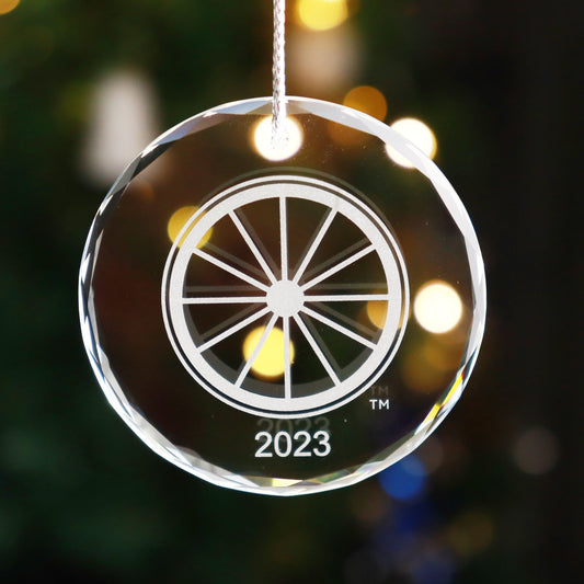 Personalized Engraved Logo Crystal Christmas Decoration Gift Hanging Christmas Tree Custom Crystal Glass Ornaments