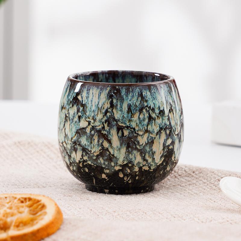 Japanese Retro Reactive Glazed Espresso Cup Small Ceramic Tea Cup Suit