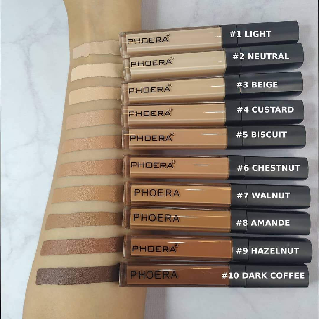 PHOERA Full Cover Liquid Concealer Base Maquiagem Matte Concealer Maquillaje