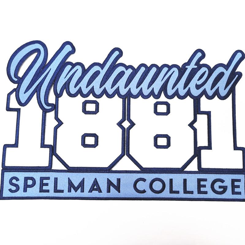 Custom Twill Fabric Embroidery Letter Name Logo Iron Patch