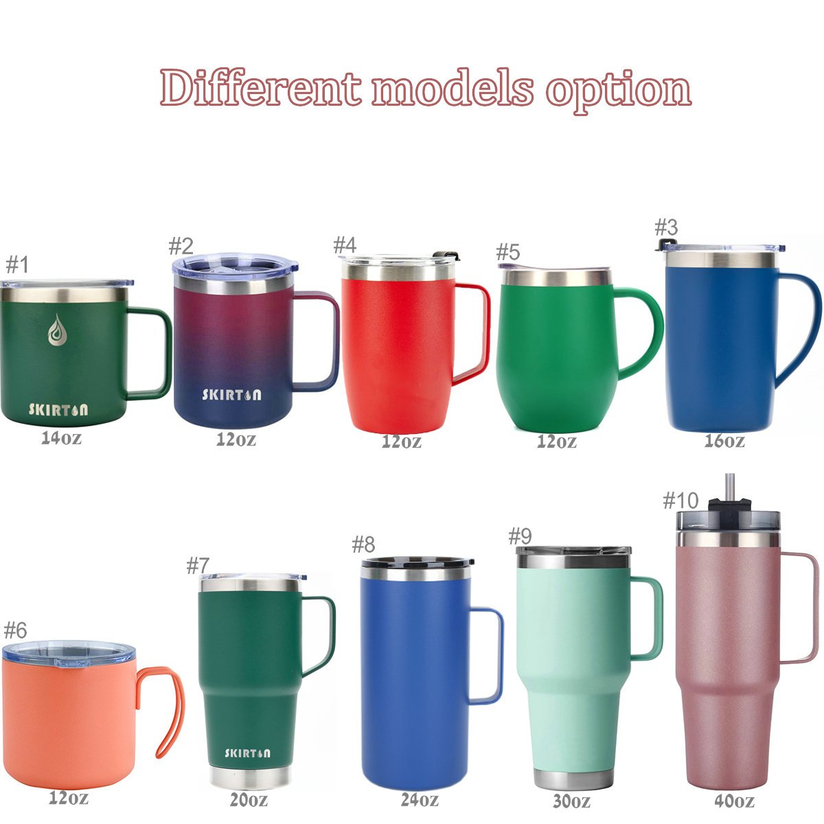 Custom Logo Camping Travel Double Wall 12 Oz 14 Oz Stainless Steel Cup Insulated Coffee Cup With Handle