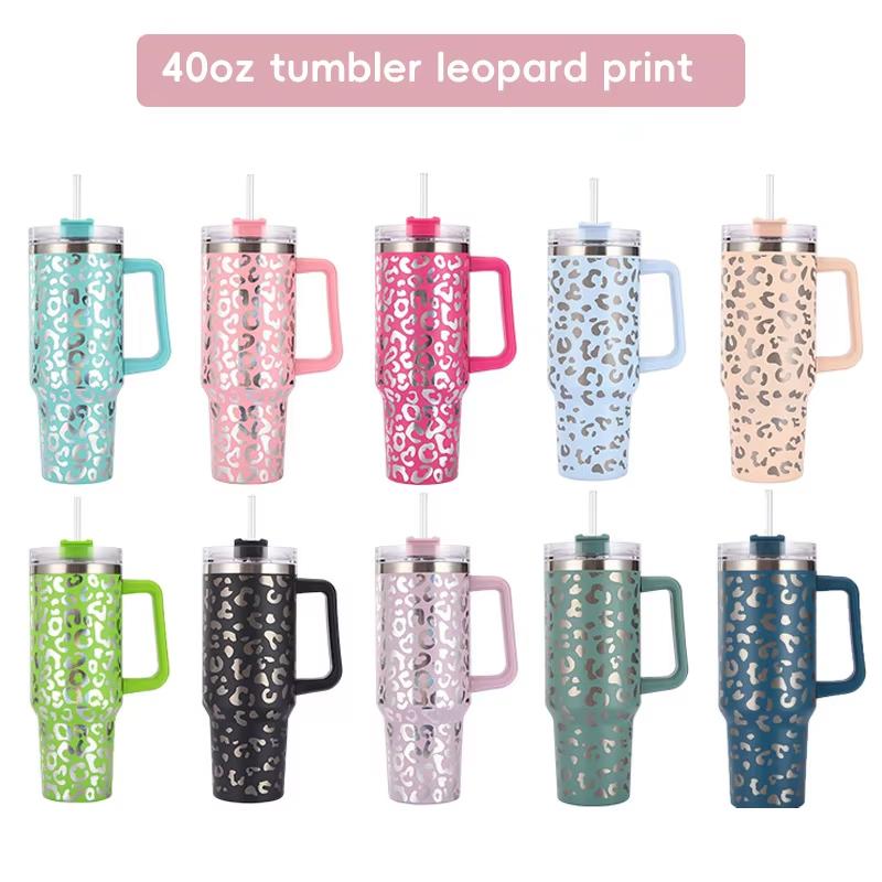 Custom 40 Ance Cup Adventure Stainless Steel Double Wall Vacuum Metal Travel Coffee Cup 40 Oz Tumbler With Handle