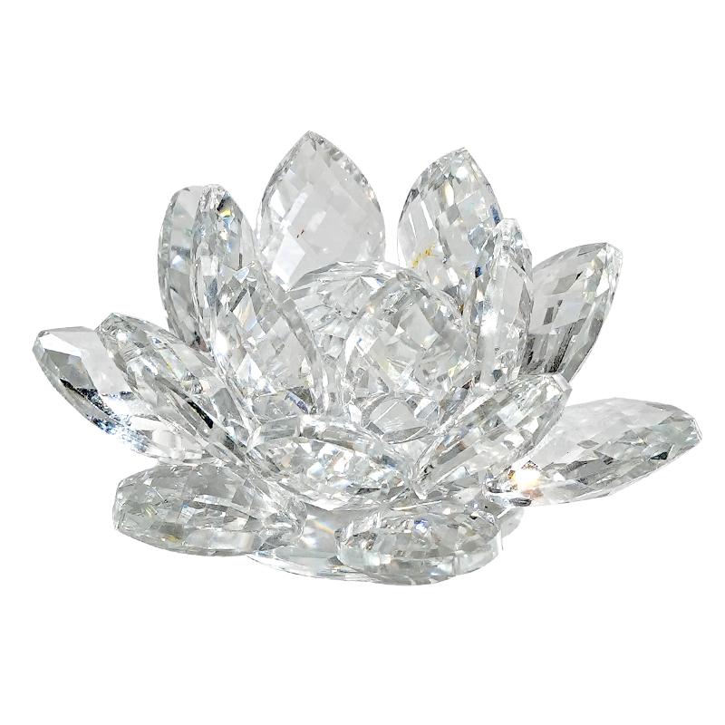 Hot Sale Exquisite Crystal Lotus Flower Jewelry Home Furnishings Large Crystal Lotus Flower Jewelry Craft Gifts