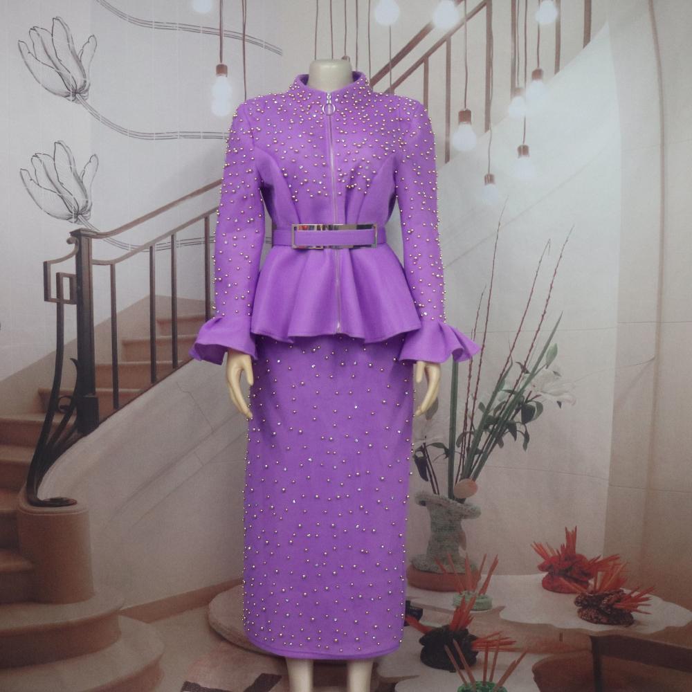 Women Suit Fashion Dress African Rhinestone Turkey African Dress Women Mesh Dress Design Africa For Sale