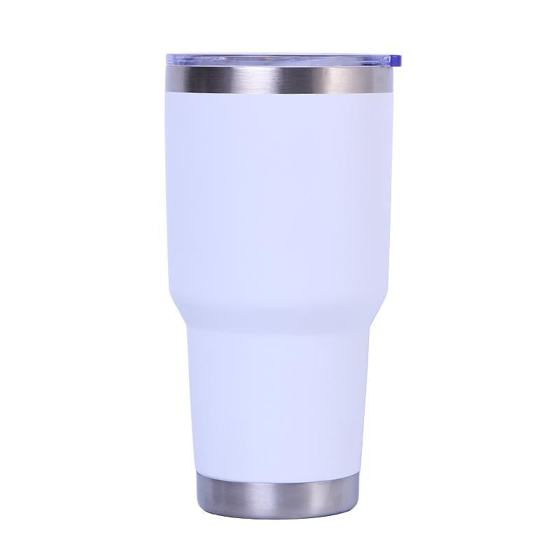 Custom Logo Powder Coated Metal Cup Double Wall Vacuum Insulated Stainless Steel 20 Oz 30 Oz Car Tumbler Cup Travel Coffee Mug