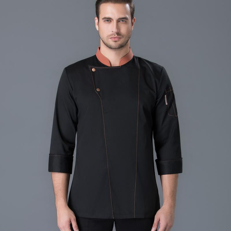 High Quality Winter Long Sleeve Fashion Restaurant Chef Coat Uniform Western Hotel Uniform Formal Restaurant Uniform