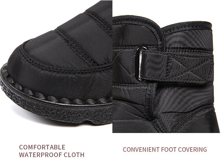 Customized Winter Warm Waterproof Casual Shoes Boots Women's Plus Size Fur Snow Boots Women's Cloth-covered Snow Boots