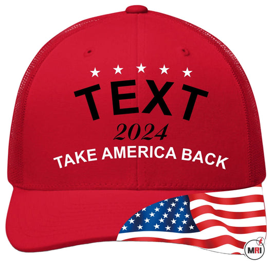 2024 Custom Election Men Baseball Cap 6 Panel Custom Logo And Design Solid Color Waterproof Snapshot Trucker Cap