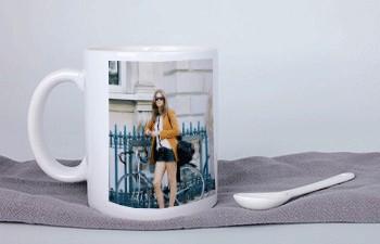 Hot Sale White Mug Blank Coated Coffee Cup Sublimation Blank 11 Oz Ceramic Custom Logo Heart Handle Mug