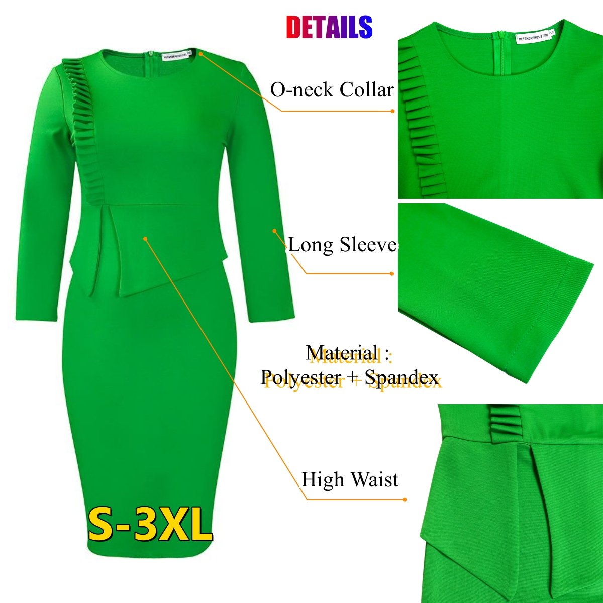 New Office Ladies Elegant Dress Autumn And Winter Long Sleeve Bag Hip Vestibule African Women Stretch Midi Pencil Skirt