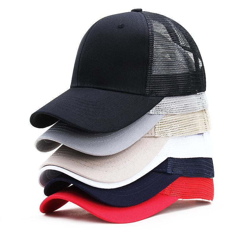 Wholesale Custom Logo Adjustable Size Cotton Snapshot Mesh Hat Men And Women Outdoor Sports Running Mesh Baseball Cap