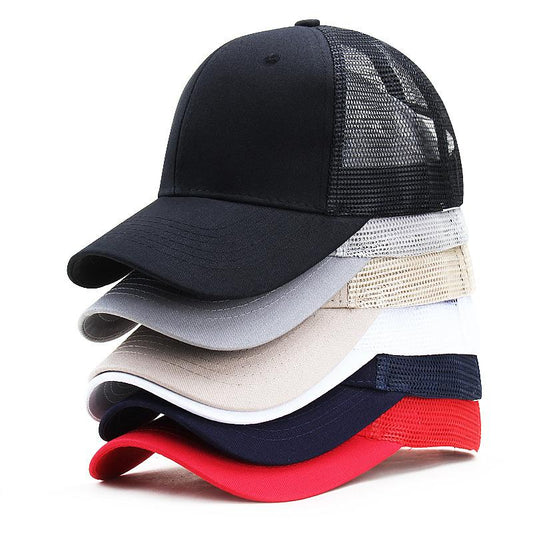 Wholesale Custom Logo Adjustable Size Cotton Snapshot Mesh Hat Men And Women Outdoor Sports Running Mesh Baseball Cap