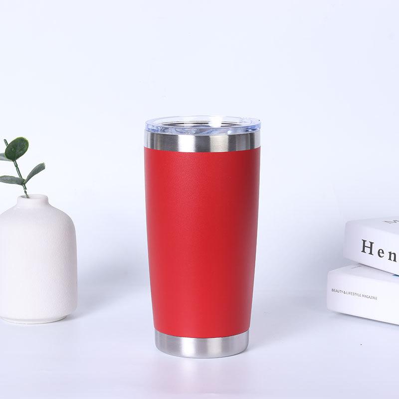 Wholesale Powder Coated Insulated Travel Coffee Cup Plain Tumbler Stainless Steel Double Wall Vacuum Cup 20 Oz Tumbler With Lid