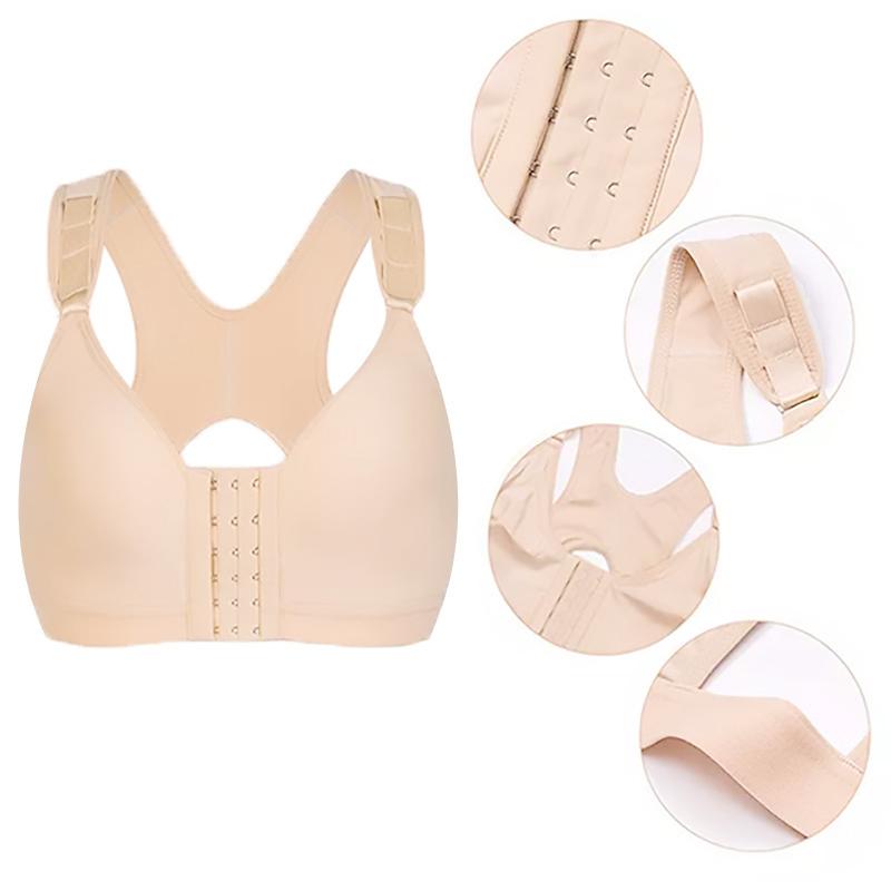 S-shapper Women's Front Closure Bra Compression Bra After Surgery Full Back Covering Women's Shapewear Bra