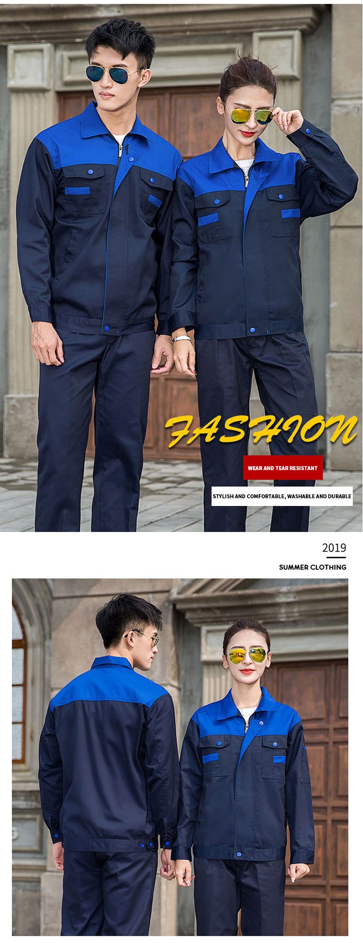 High Quality Men's Construction Engineering Jacket And Pants Factory Worker Uniform Work Clothes