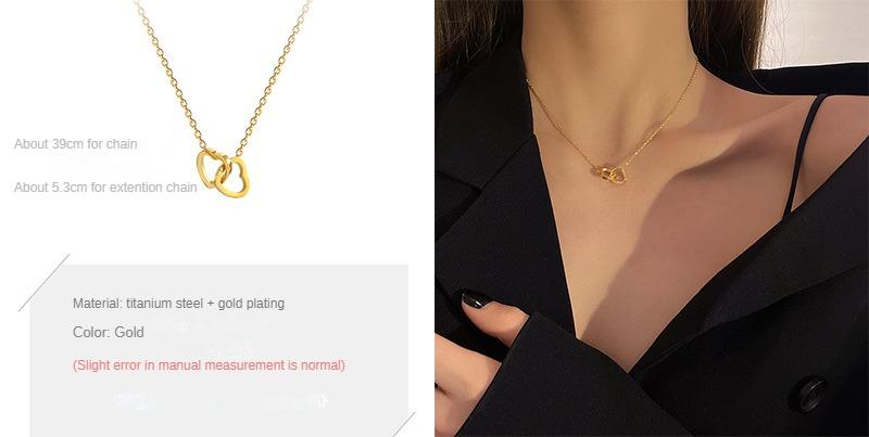 Cadena Para Mujer 18k Gold Plated Butterfly Heart Shaped Clover Custom Women's Necklace Stainless Steel Jewelry Necklace